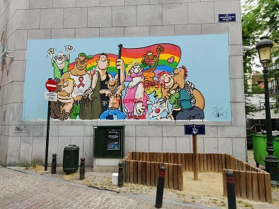 Ralf König mural Brussels