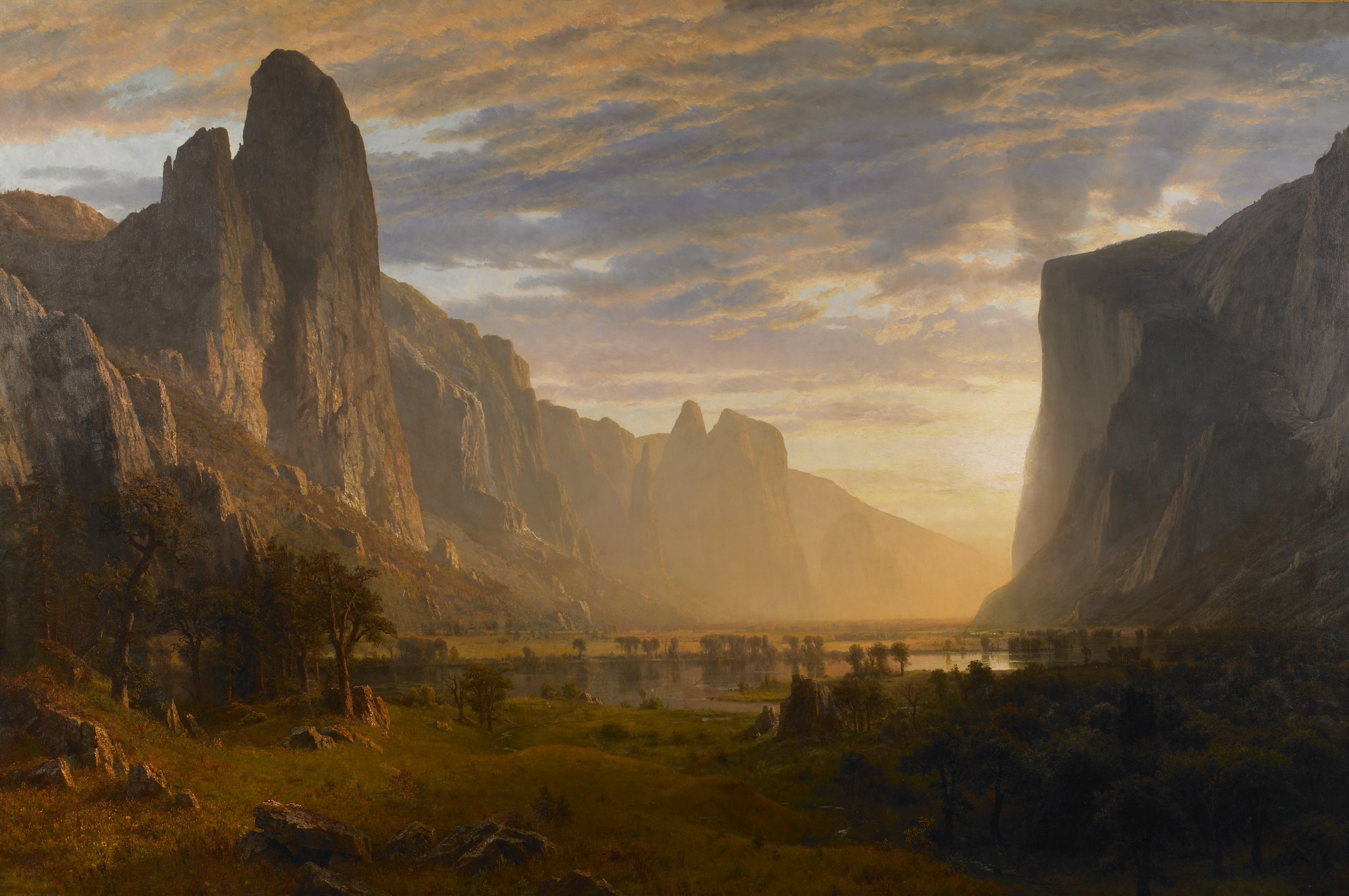 Looking Down Yosemite Valley, California, 1865 Albert Bierstadt, (American, b. Germany, 1830-1902)