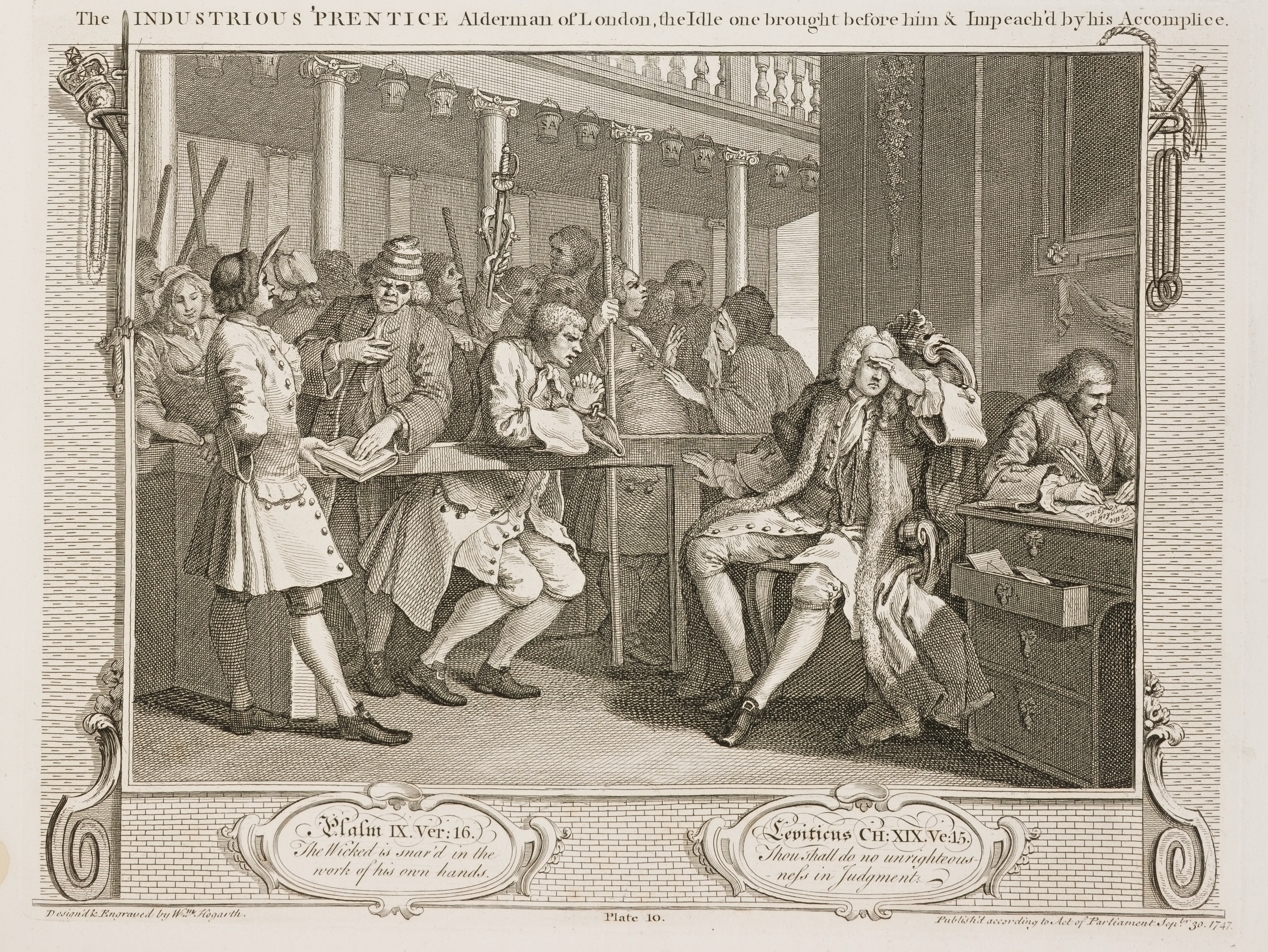William Hogarth - Industry and Idleness - plate 10