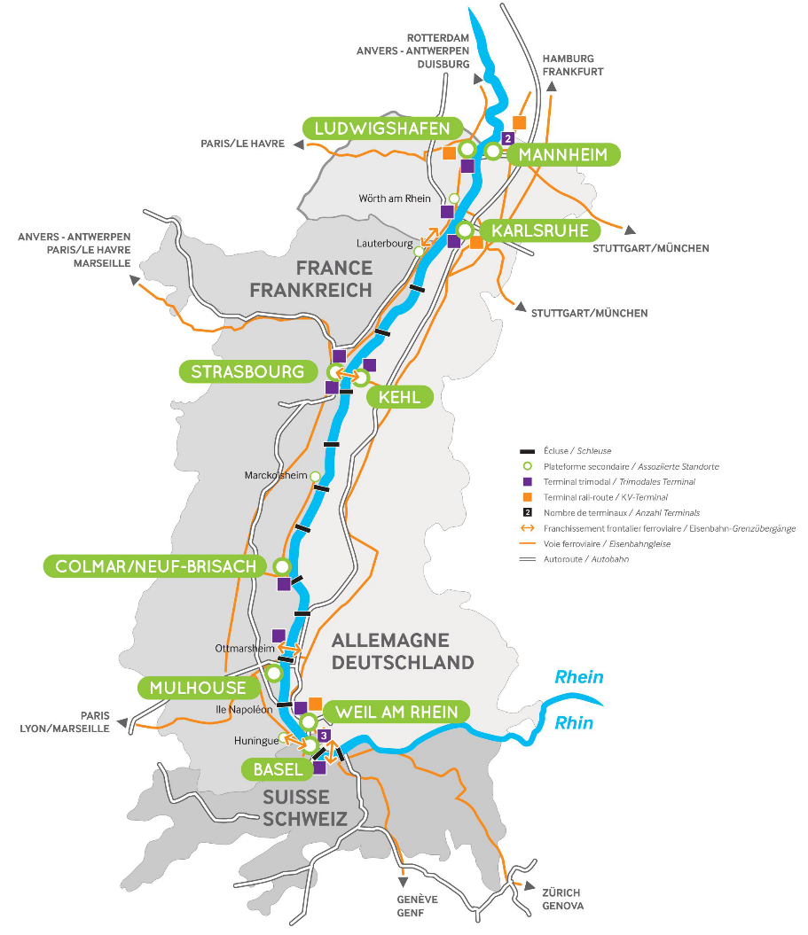 partenaires de la cooperation upper rhine ports