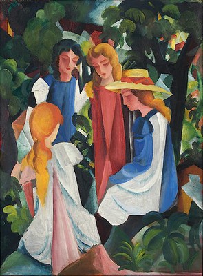 442px August Macke   Four Girls   Google Art Project