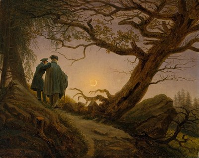 Caspar D. Friedrich Zwei Männer in Betrachtung des Mondes