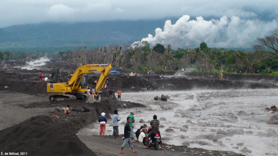 fig14. carriere envahie par un lahar