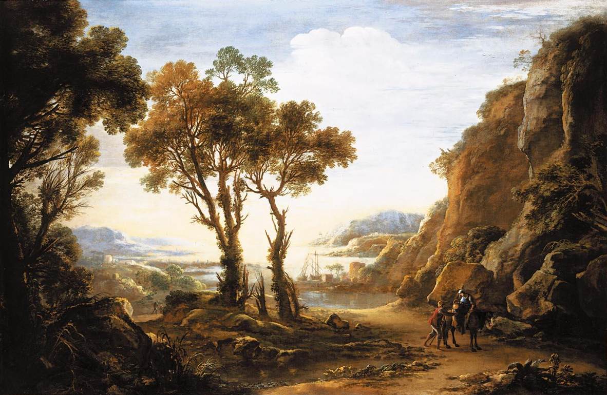 Evening Landscape by Salvator Rosa, 1640 1643