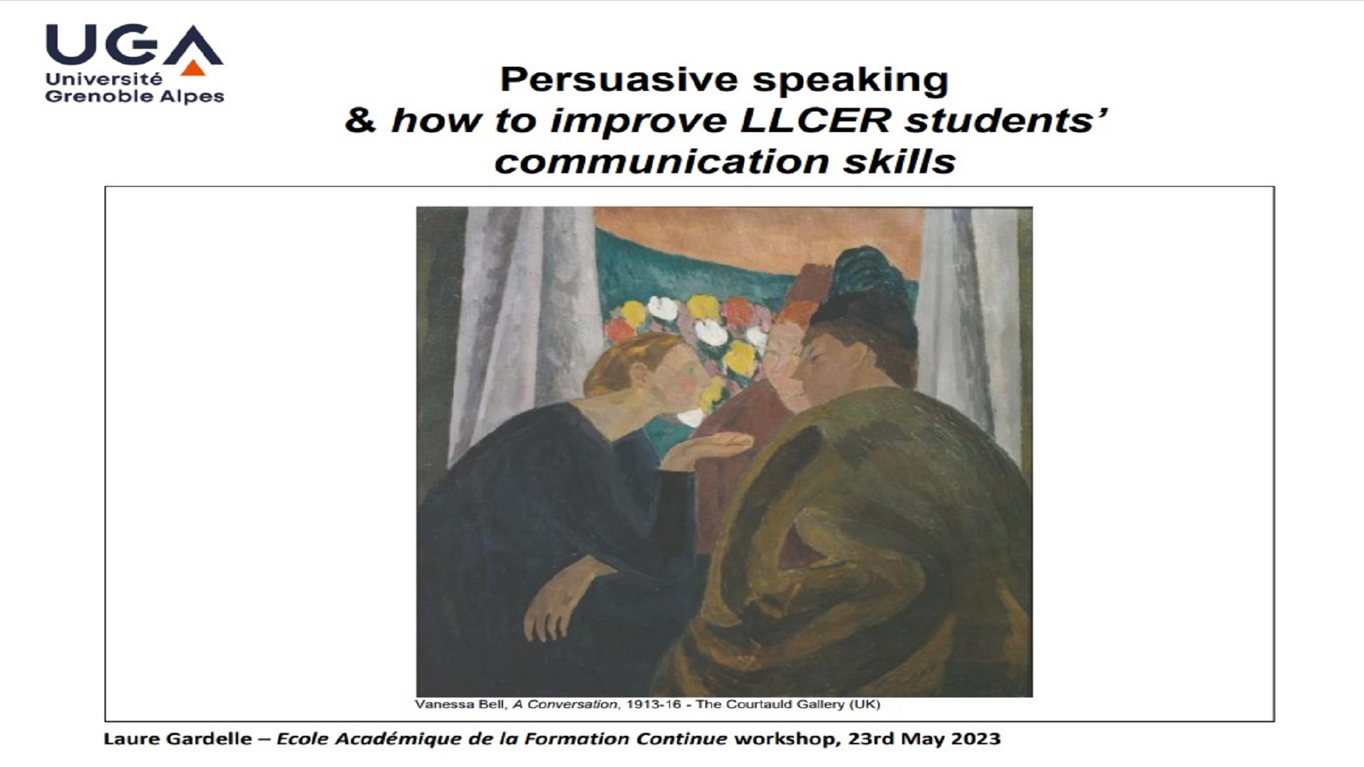 Persuasive speaking LGardelle vignette