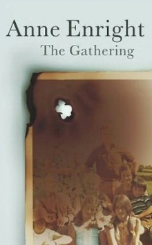 Front cover of the hardback first edition of The Gathering, published in the UK by Jonathan Cape.