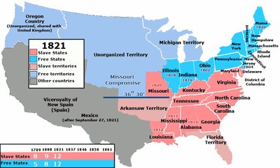 US SlaveFreeStates 1821