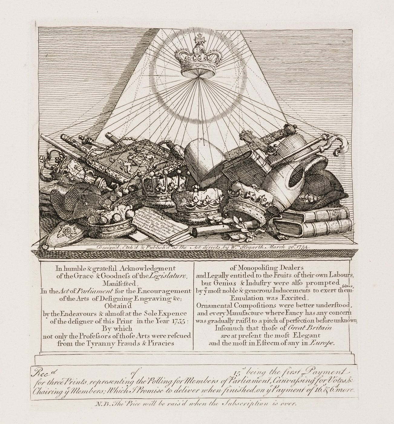 William Hogarth - Crowns, Mitres, Maces, &c.