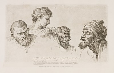 William Hogarth - Four Heads from the Cartoons