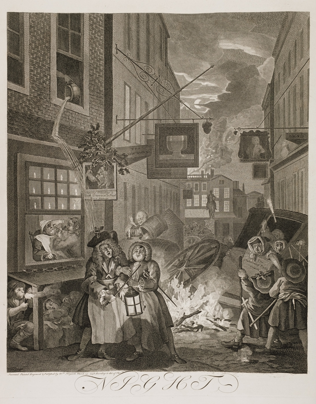 William Hogarth - Four Times of Day (night)