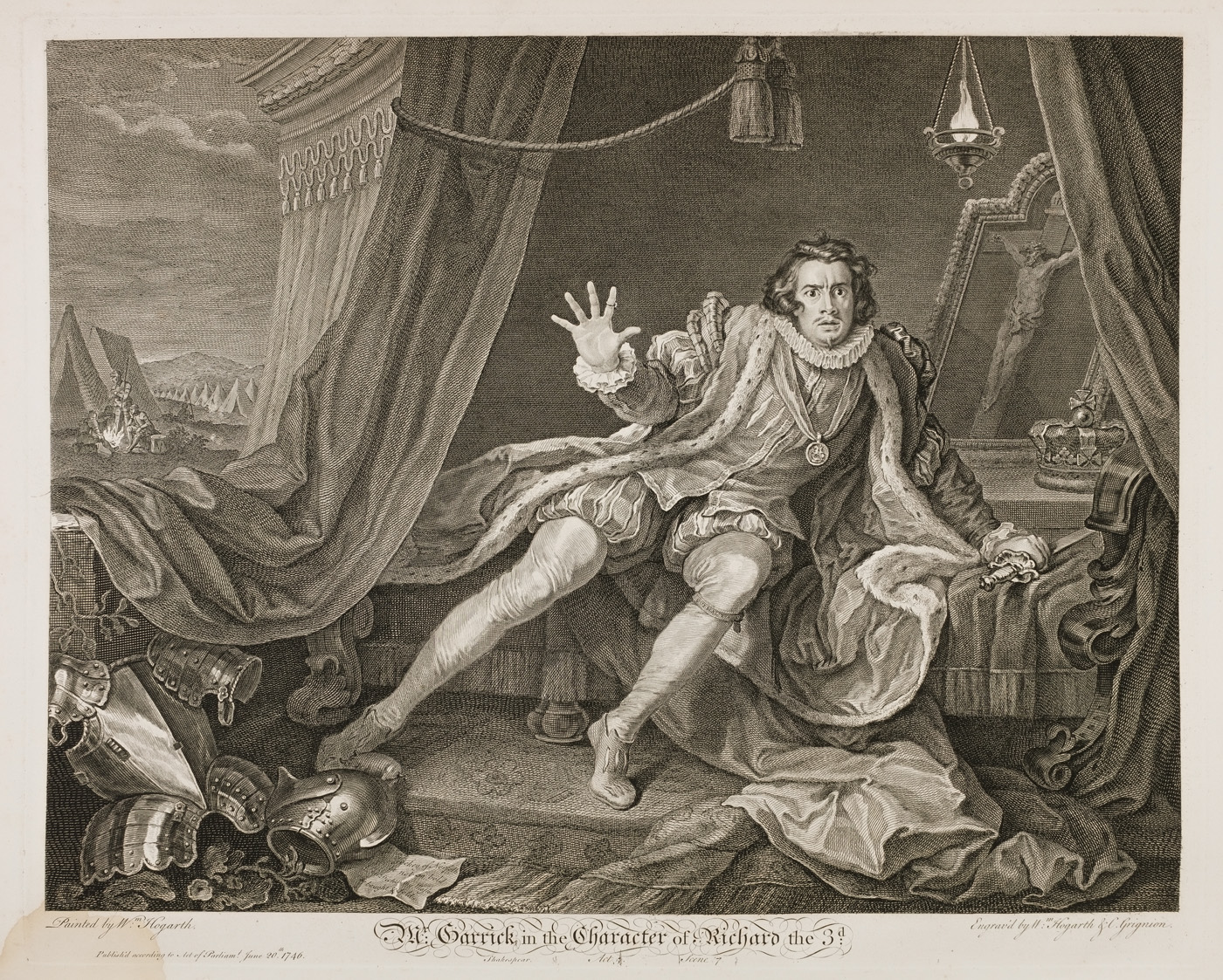 William Hogarth - Garrick in King Richard III