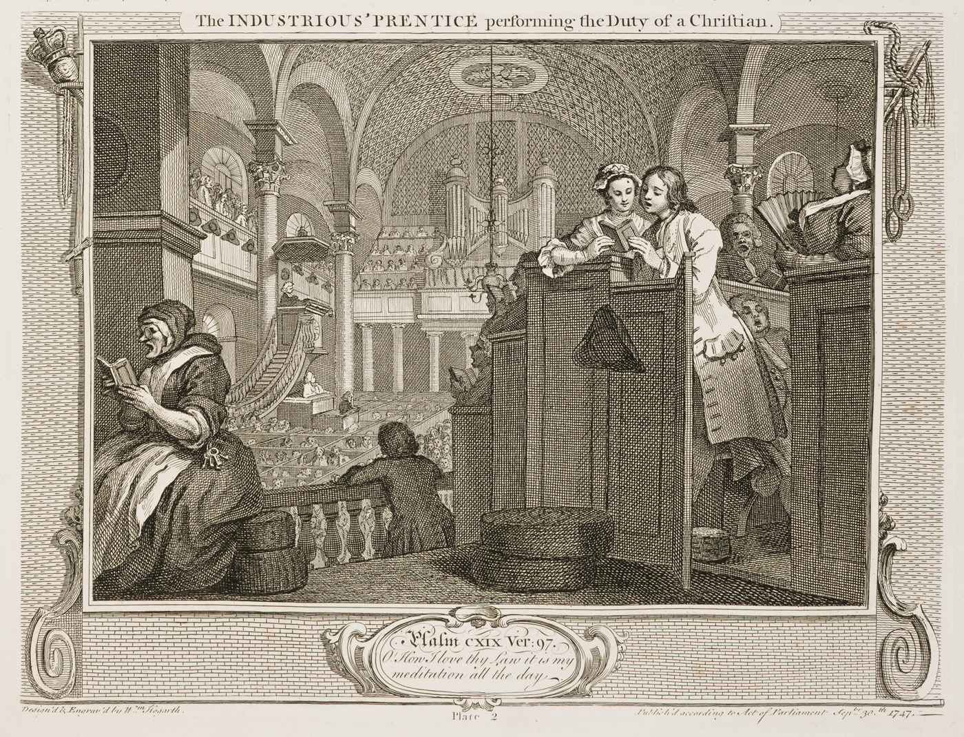 William Hogarth - Industry and Idleness - plate 2
