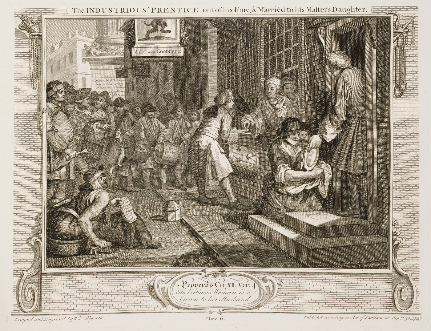 William Hogarth - Industry and Idleness - plate 6