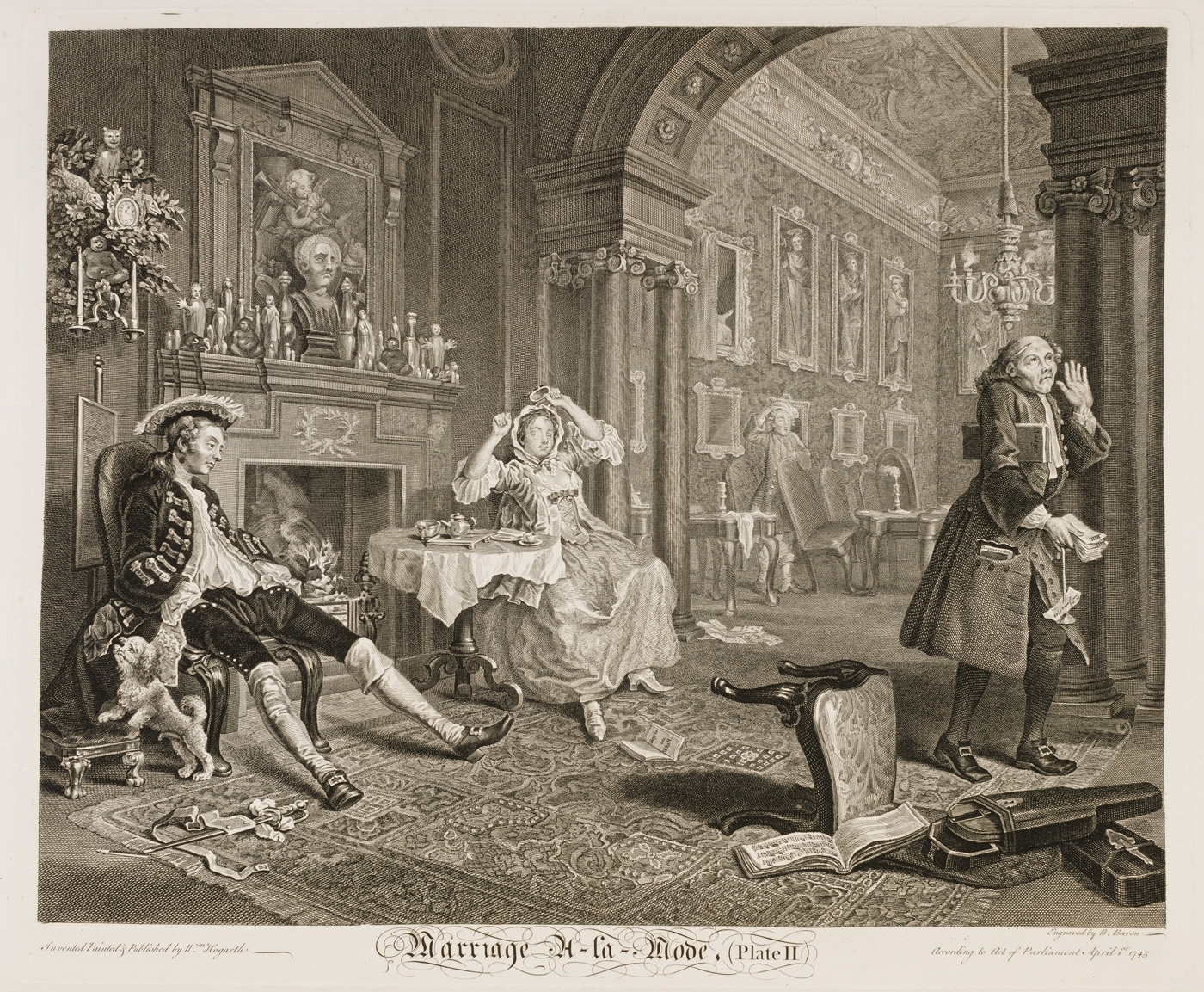 William Hogarth - Marriage Ã&nbsp;-la-mode plate 2