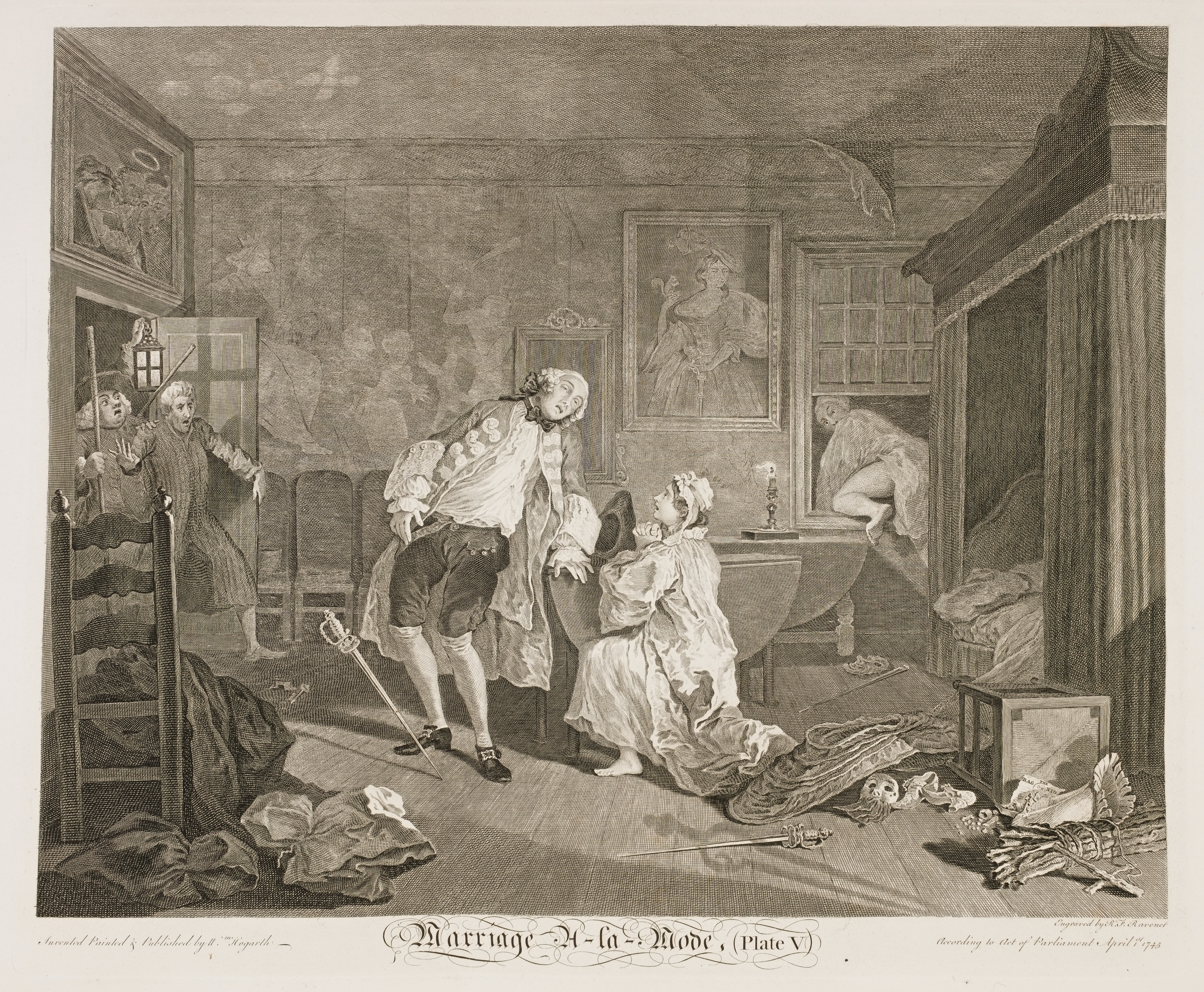 William Hogarth - Marriage à-la-mode plate 5