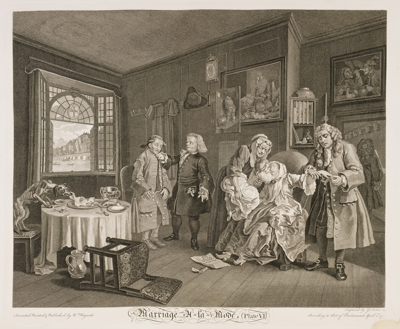 William Hogarth - Marriage Ã&nbsp;-la-mode plate 6