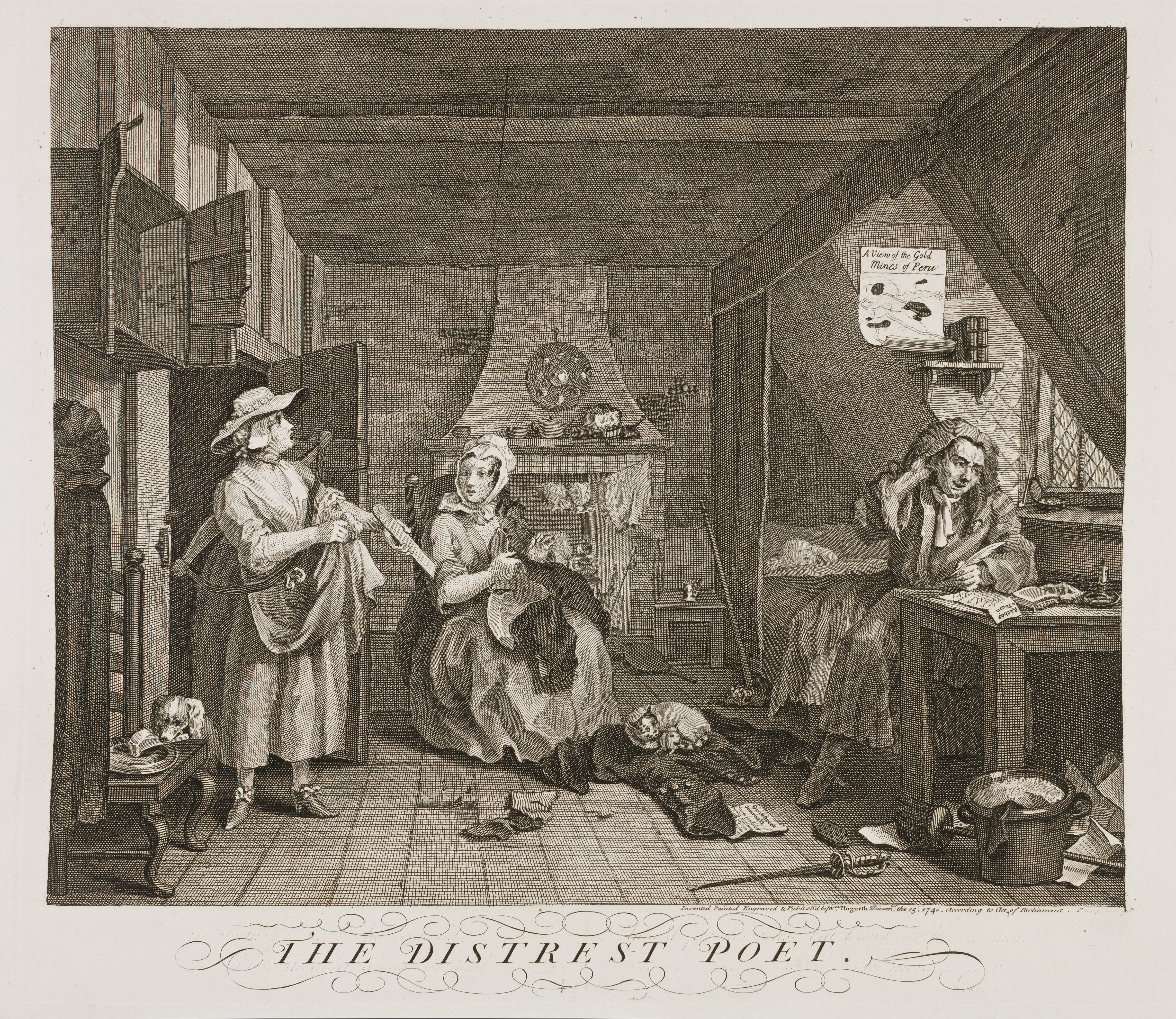 William Hogarth - The Distressed Poet