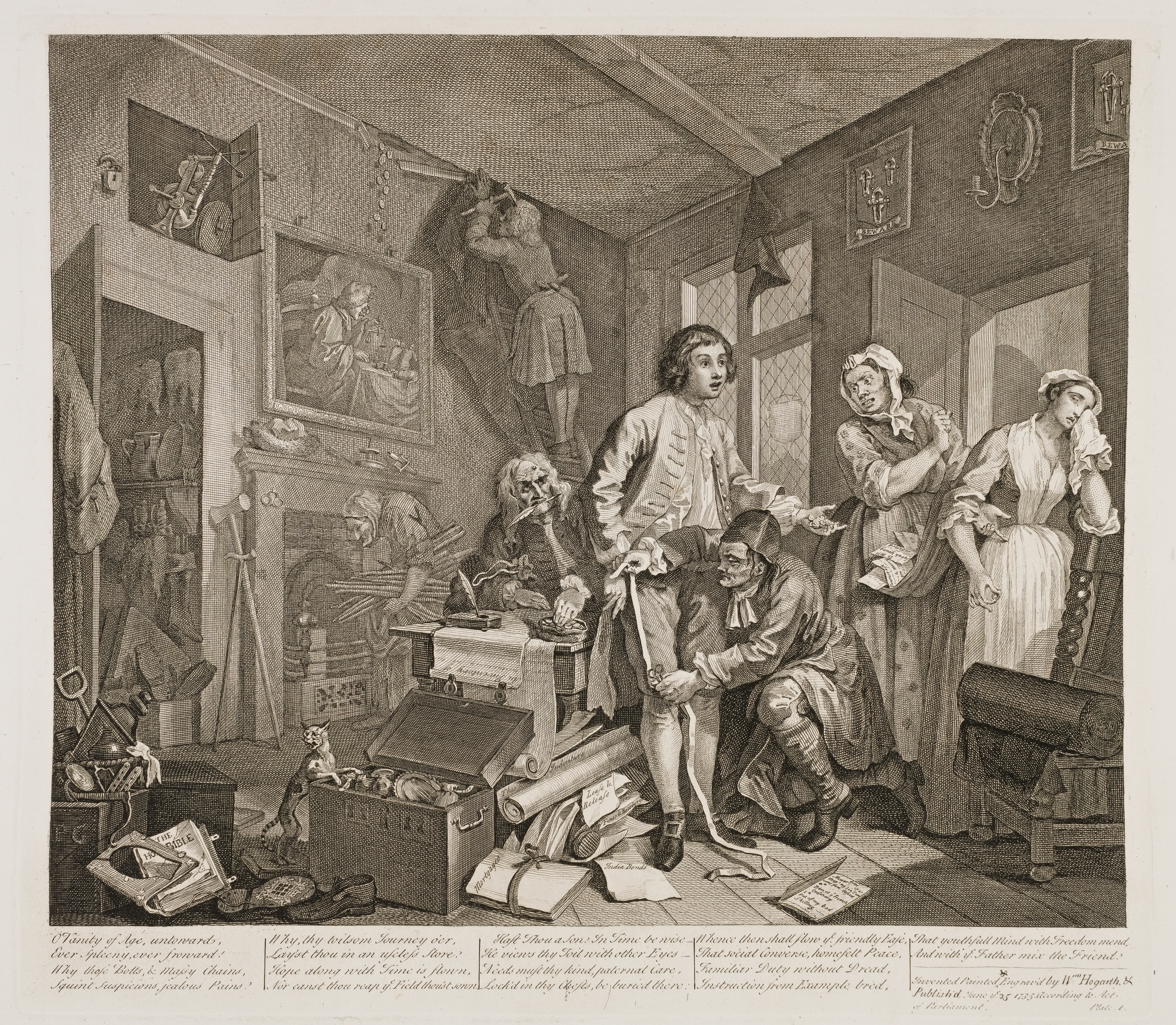 William Hogarth - The Rake's Progress plate 1