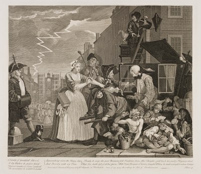 William Hogarth - The Rake's Progress plate 4