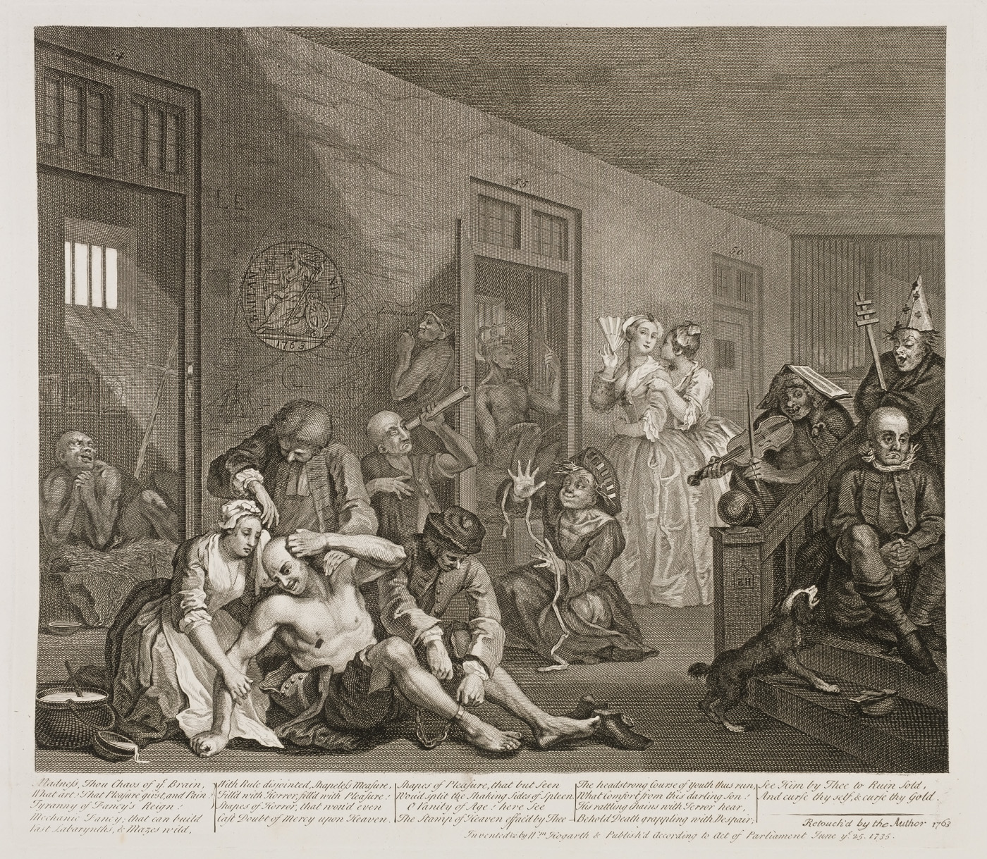 William Hogarth - The Rake's Progress plate 8