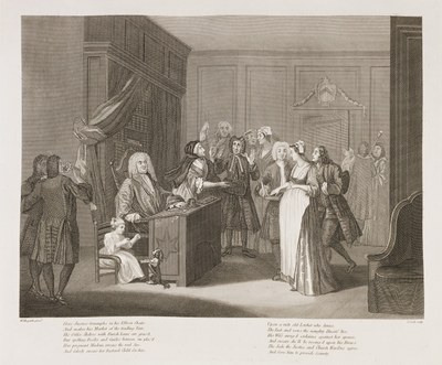 William Hogarth - Woman Swearing a Child