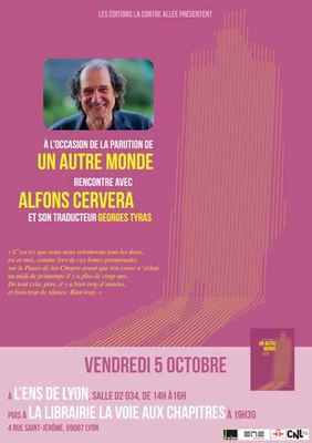 Affiche de la rencontre avec Alfons Cervera