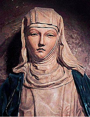 Catalina de Siena. Escultura de Neroccio di Bartolomeo de Landi, siglo XV, in Wikipedia, dominio público.