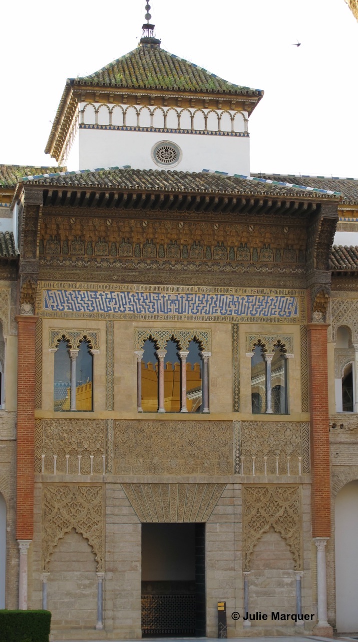  Façade de la Chasse à courre - Alcázar de Séville. © Julie Marquer. Droits réservés.