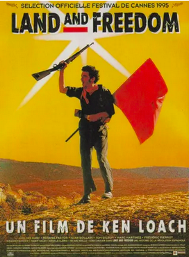 Cartel de la película de Ken Loach, Land and freedom.