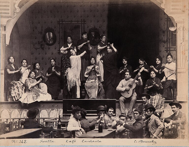 Café cantante, Emilio Beauchy, hacia 1888. Fuente:  Wikimedia Commons