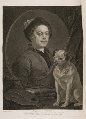 PORTRAIT of Hogarth with his Dog Trump