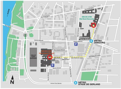 Plan d'accès aux deux sits de l'ENS de Lyon Plan d'accès aux deux sits de l'ENS de Lyon