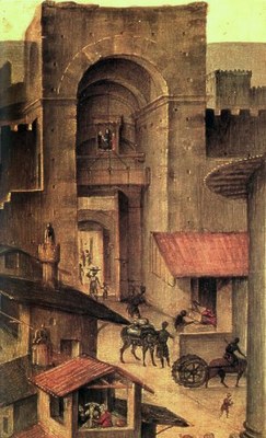  Filippino Lippi, La porta San Frediano (particolare della Pala Nerli), Firenze, fine XV 